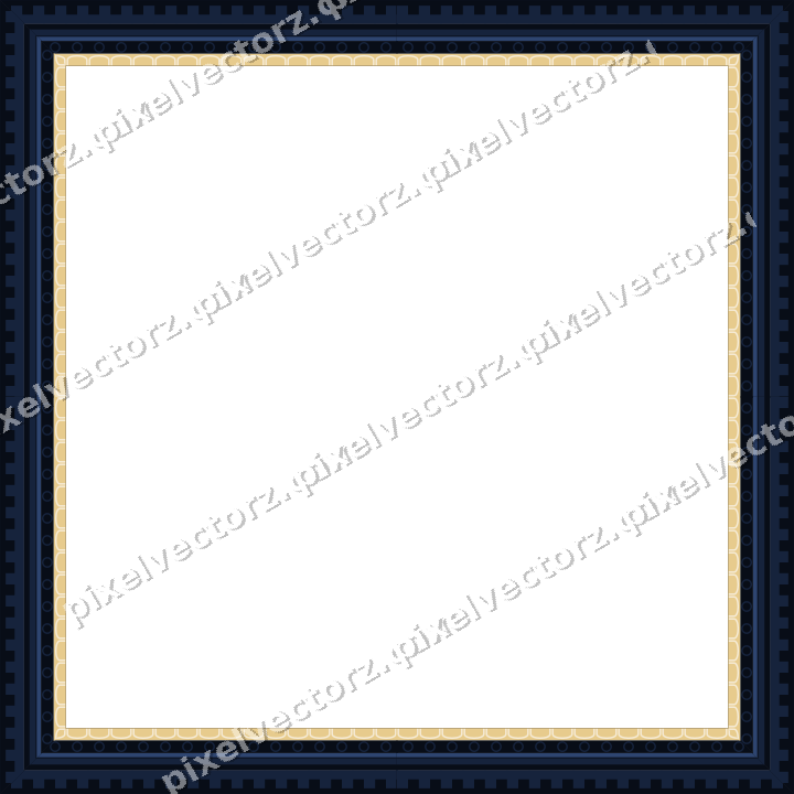 Decorative picture frame border in dark blue and amber with ring chain
