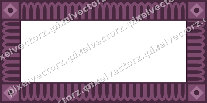 Decorative picture frame border in dark magenta with arcade frieze