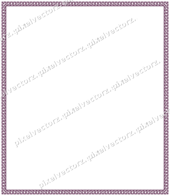 Decorative picture frame border in dark magenta with greek key