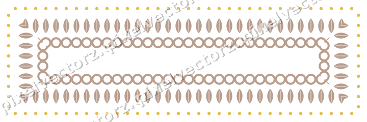 Decorative picture frame border in amber and pale orange with dot row