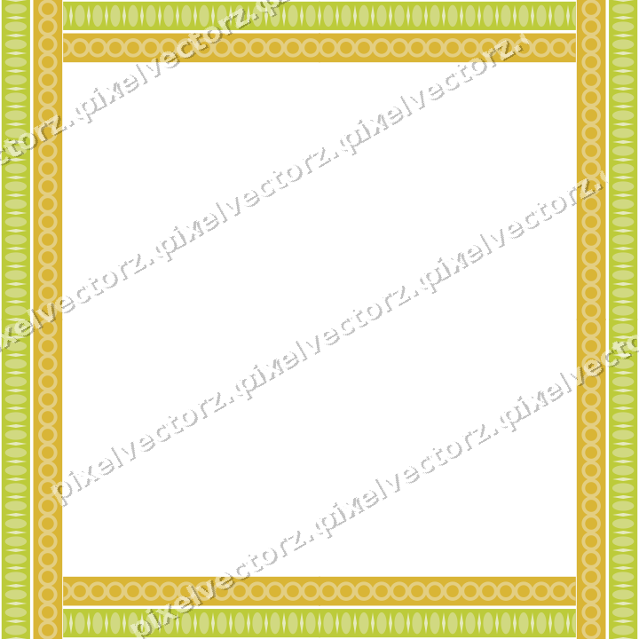 Decorative picture frame border in lime and yellow with ring chain