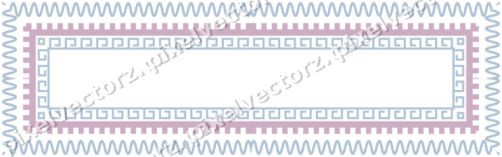 Decorative picture frame border in purple and blue with step band