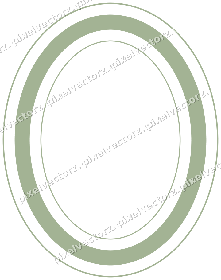 Decorative line art frame in dark magenta and lime with oval