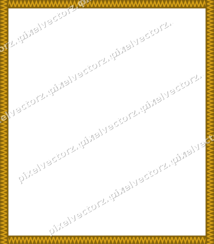 Decorative picture frame border in amber and blue with zigzag