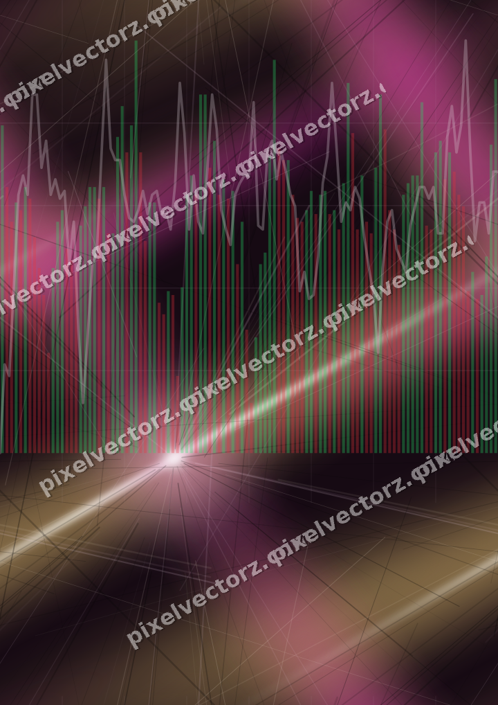 Nahtloser Neon Diagramm Hintergrund in Magenta und Bernstein