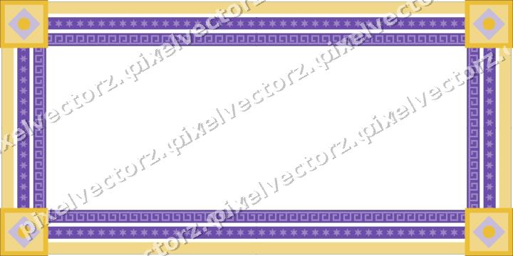 Decorative picture frame border in amber and purple with star band