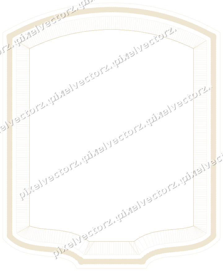 Decorative line art frame in dark magenta and amber with label plaque