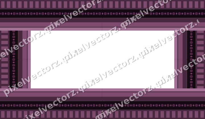 Decorative picture frame border in dark magenta and lime with dentil