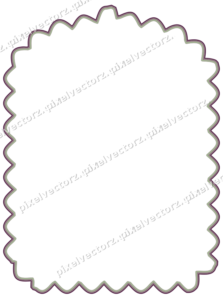 Decorative line art frame in dark magenta and lime with label plaque