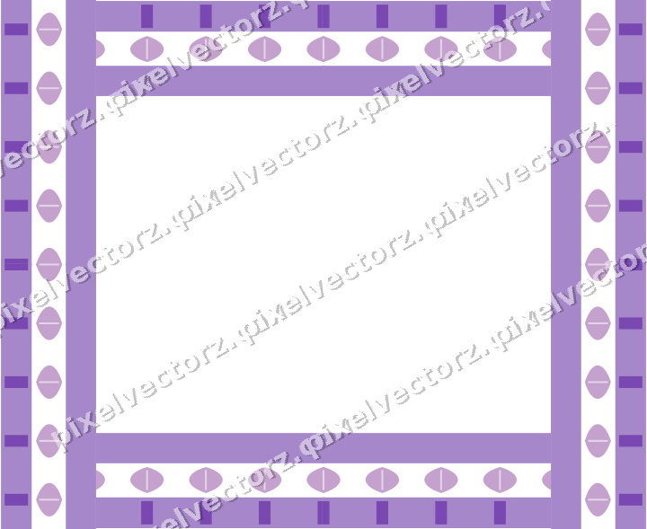 Decorative picture frame border in purple and blue with leaf moulding