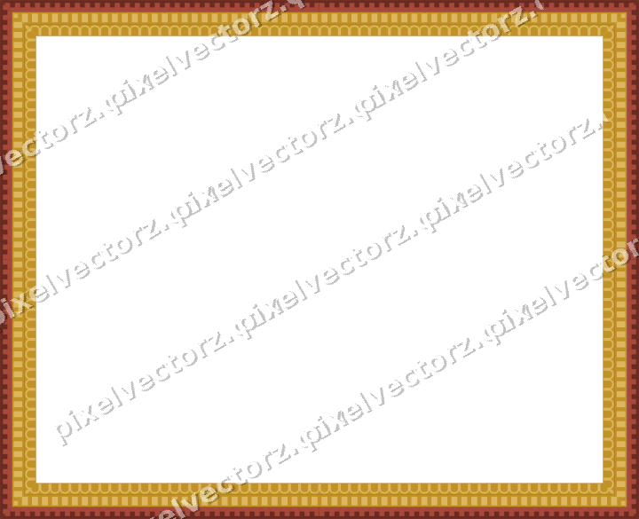 Decorative picture frame border in orange and amber with step band