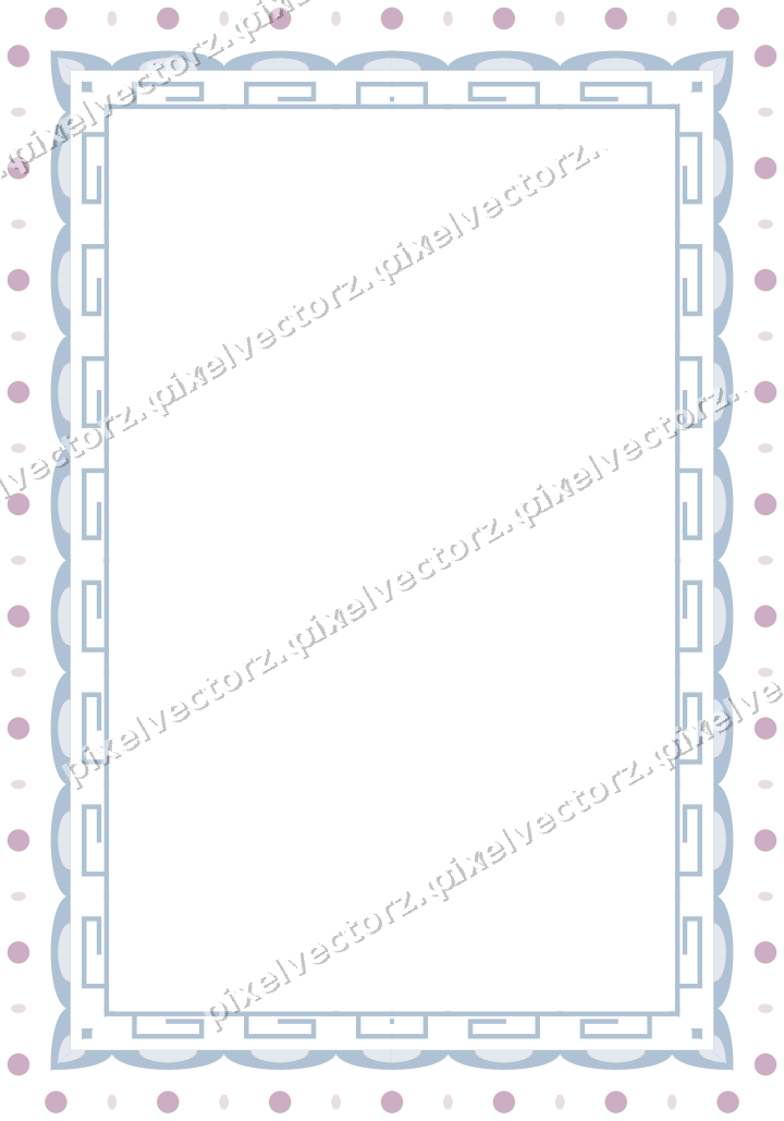 Decorative picture frame border in purple and blue with bead and reel