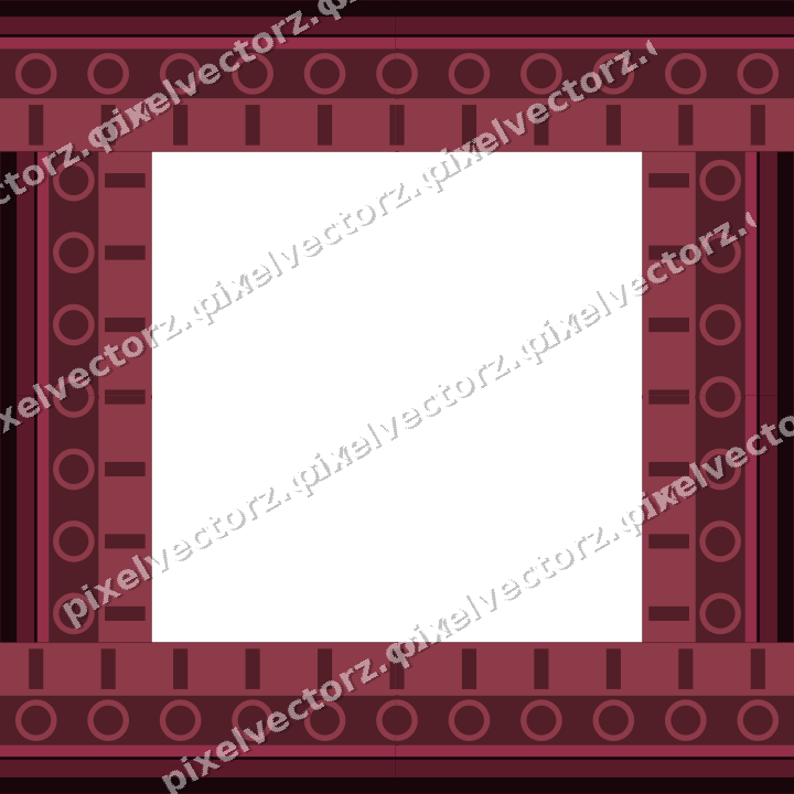 Decorative picture frame border in dark pink and amber with ring chain