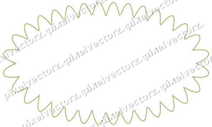 Decorative line art frame in dark magenta and lime with oval