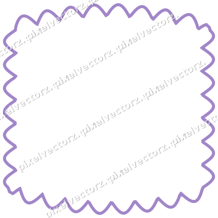 Decorative line art frame in purple and blue with label plaque