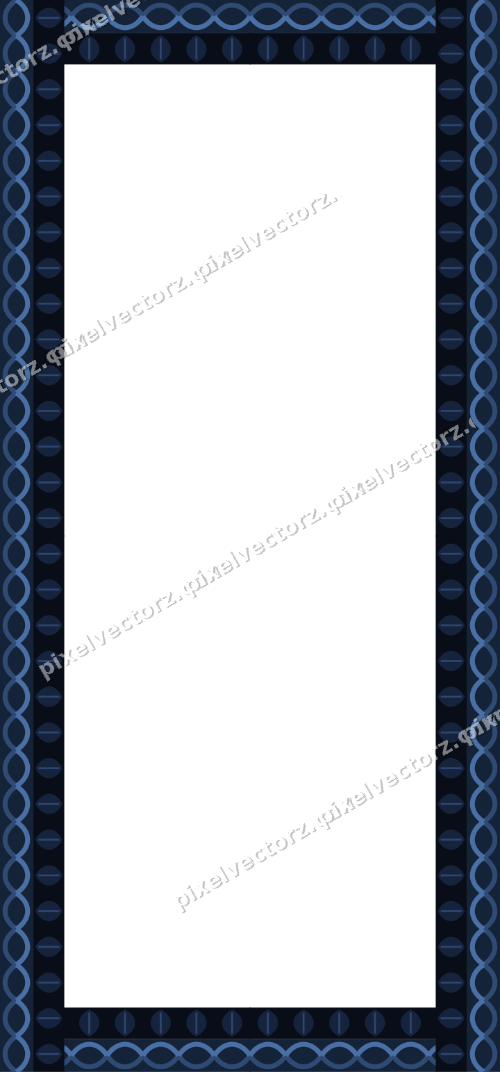 Decorative picture frame border in dark blue and amber with guilloche
