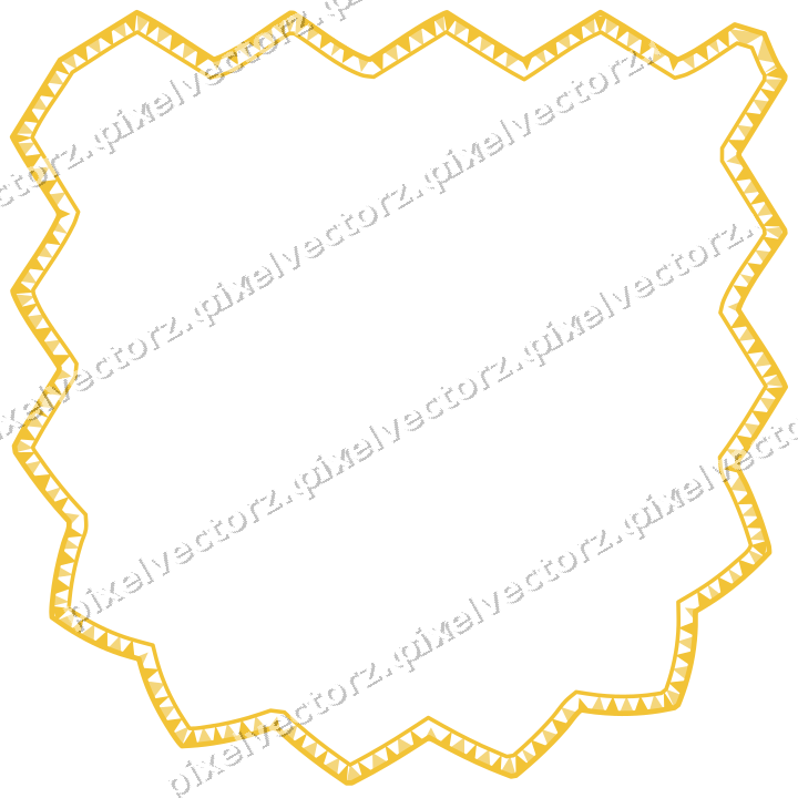 Decorative line art frame in dark blue and amber with shield
