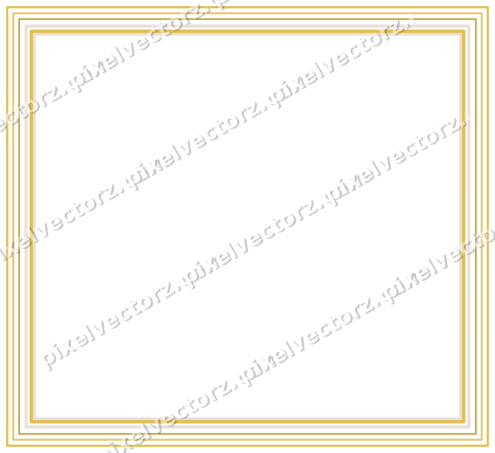 Decorative line art frame in amber and pale orange with label plaque