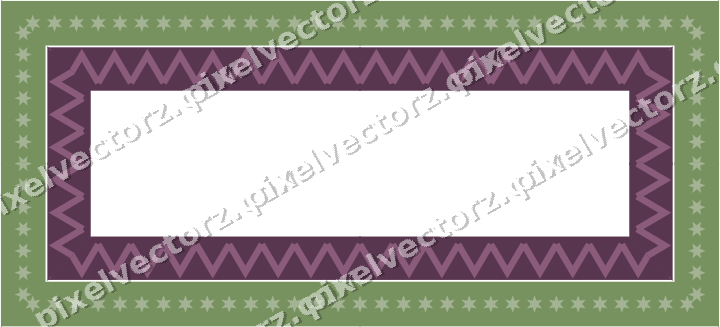 Decorative picture frame border in dark magenta with star band