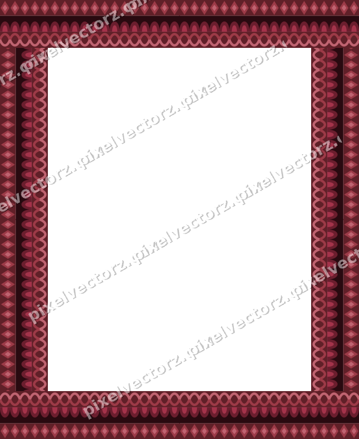 Decorative picture frame border in dark pink and red with diamond band