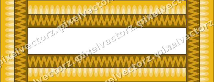 Decorative picture frame border in amber and blue with scale band
