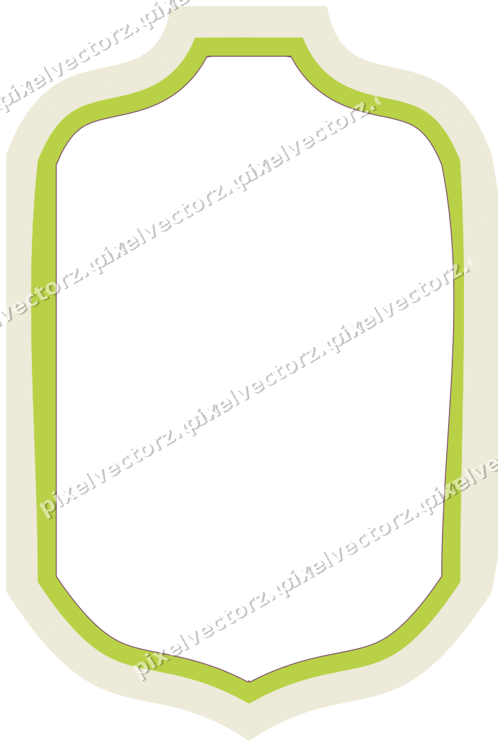 Decorative line art frame in dark magenta and lime with label plaque