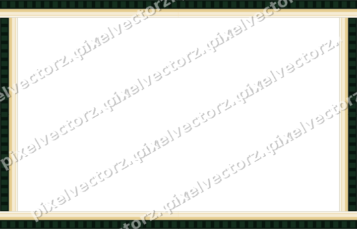Decorative picture frame border in dark green and amber with dentil