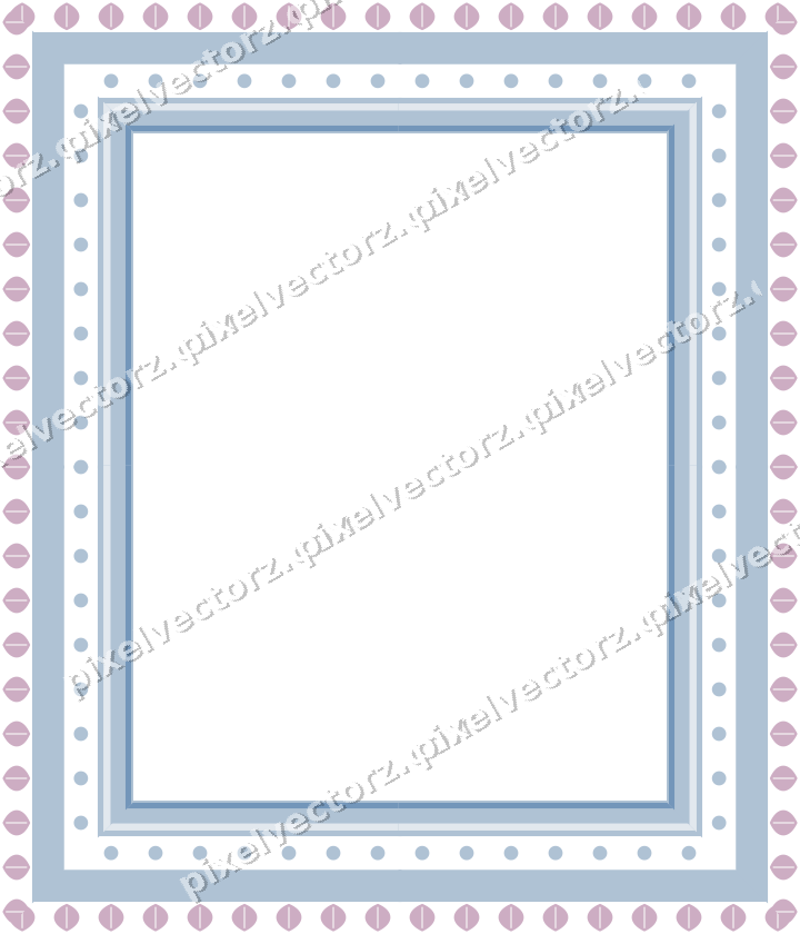 Decorative picture frame border in purple and blue with leaf moulding