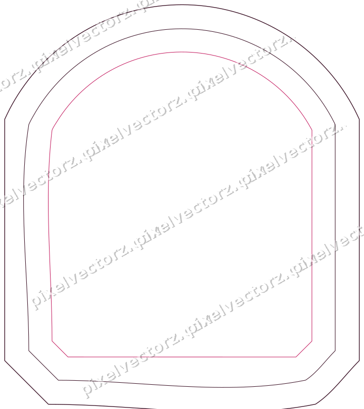 Decorative line art frame in lime and pink with label plaque