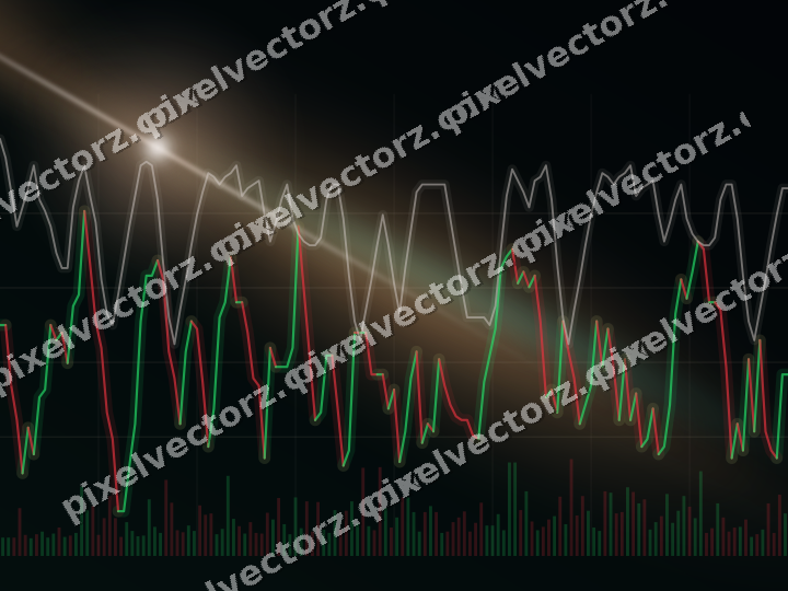 Leuchtender Neon Diagramm Hintergrund in Orange und Petrol