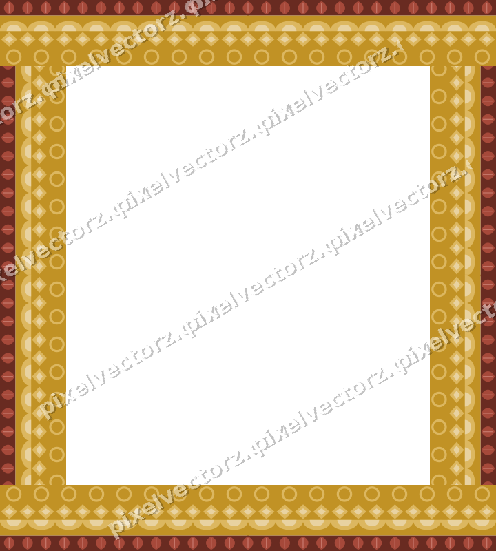 Decorative picture frame border in orange and amber with leaf moulding