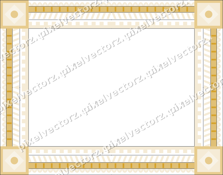 Decorative picture frame border in dark blue and amber with scale band