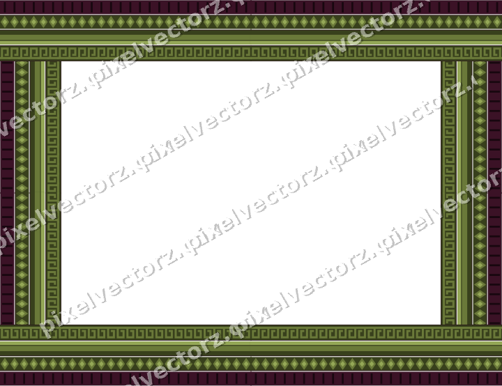 Decorative picture frame border in lime and pink with diamond band