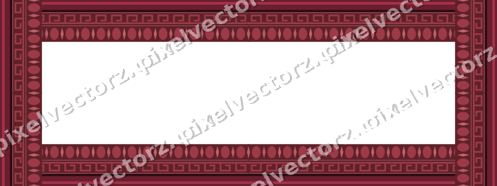 Decorative picture frame border in dark pink and red with greek key
