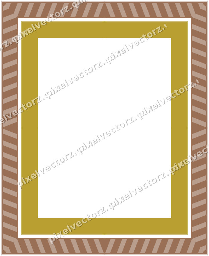 Decorative picture frame border in amber with diagonal band