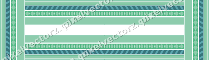 Decorative picture frame border in green and teal with diagonal band