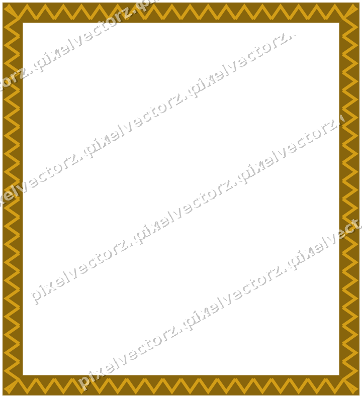 Decorative picture frame border in amber and blue with zigzag