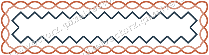 Decorative picture frame border in orange and cyan with guilloche