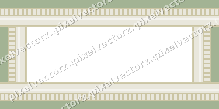Decorative picture frame border in dark magenta and lime with dentil