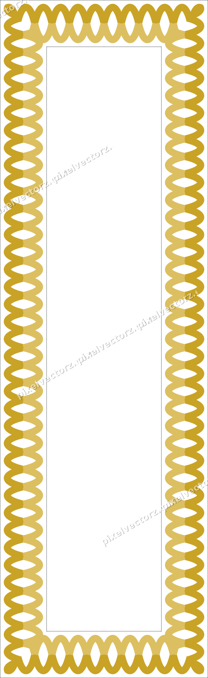 Decorative picture frame border in dark green and amber with guilloche