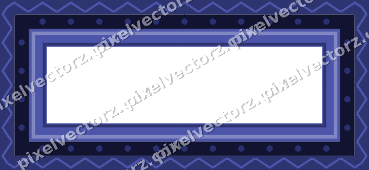 Decorative picture frame border in dark blue and amber with zigzag