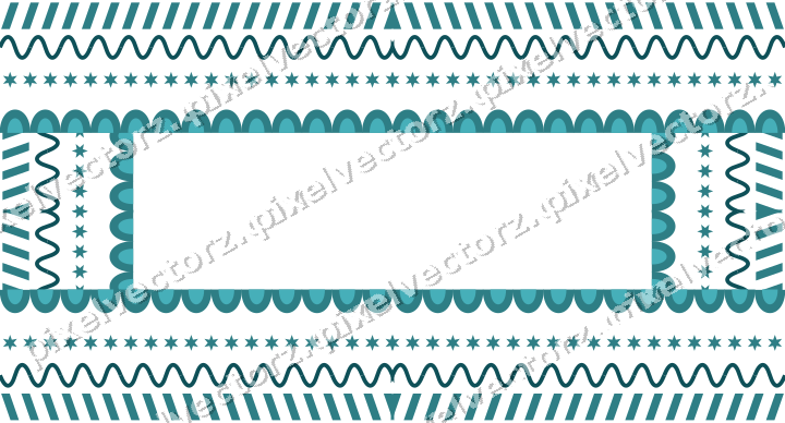 Decorative picture frame border in dark teal with diagonal band