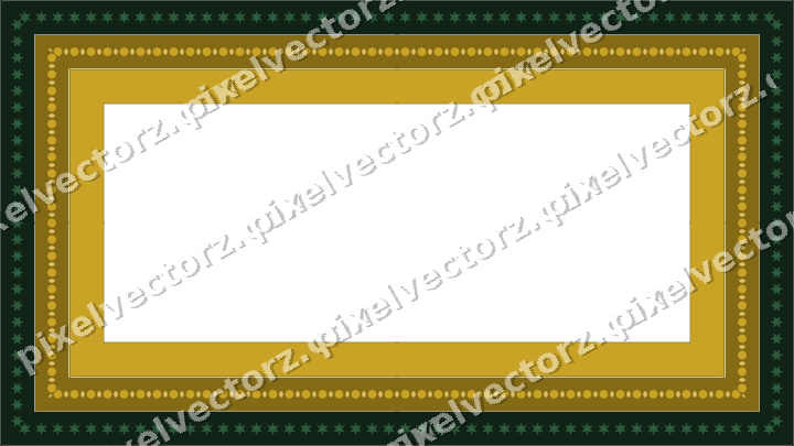 Decorative picture frame border in dark green with bead and reel