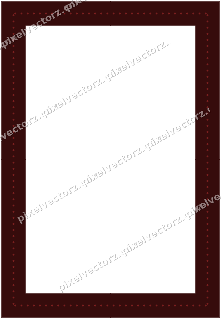 Decorative picture frame border in dark red with dot row