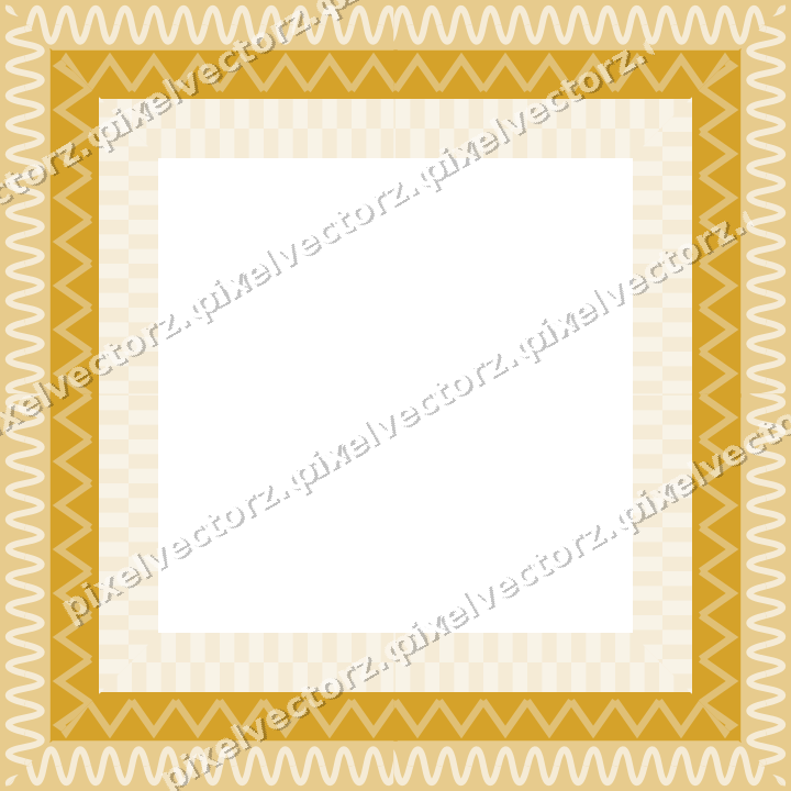 Decorative picture frame border in dark blue and amber with wave band