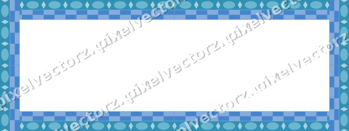 Decorative picture frame border in blue and cyan with egg and dart
