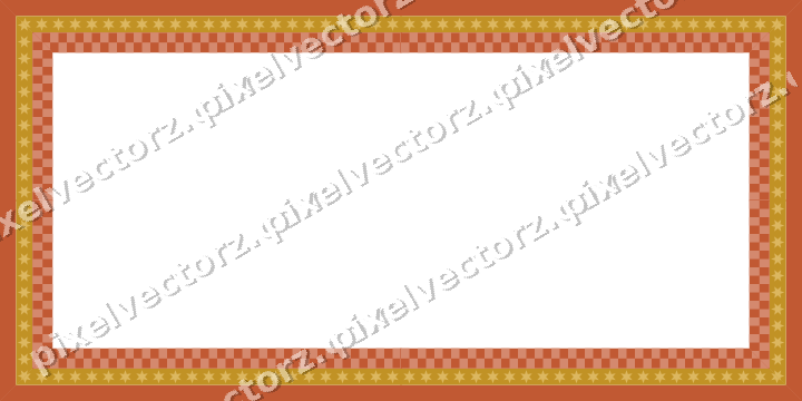Decorative picture frame border in orange and amber with star band