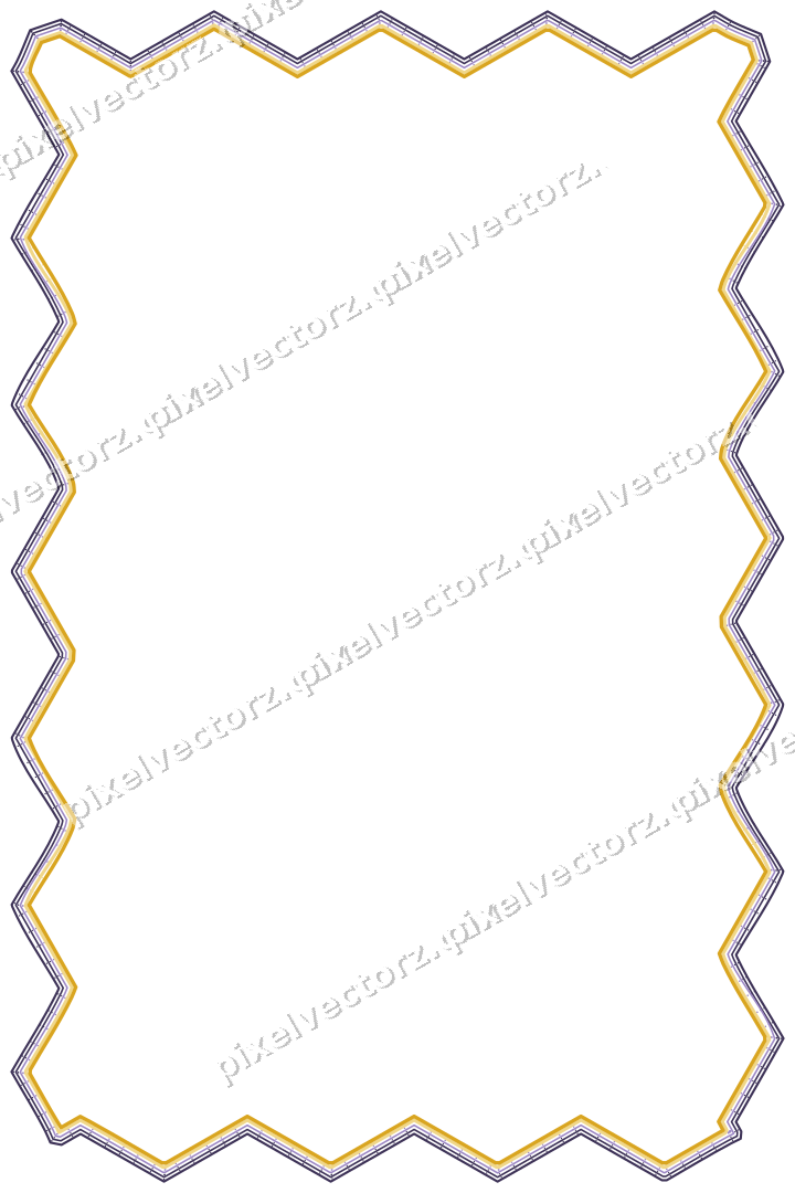 Decorative line art frame in amber and purple with label plaque