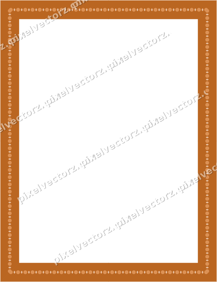Decorative picture frame border in orange and teal with bead and reel
