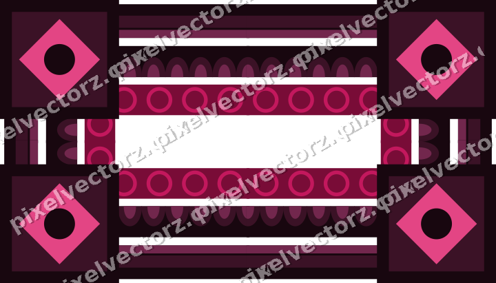 Decorative picture frame border in lime and pink with scale band